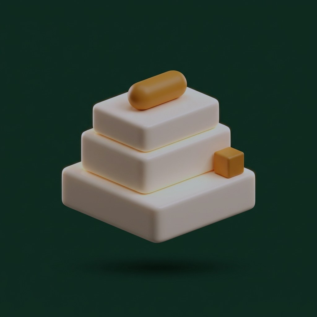 A small 3D model of a website under construction.